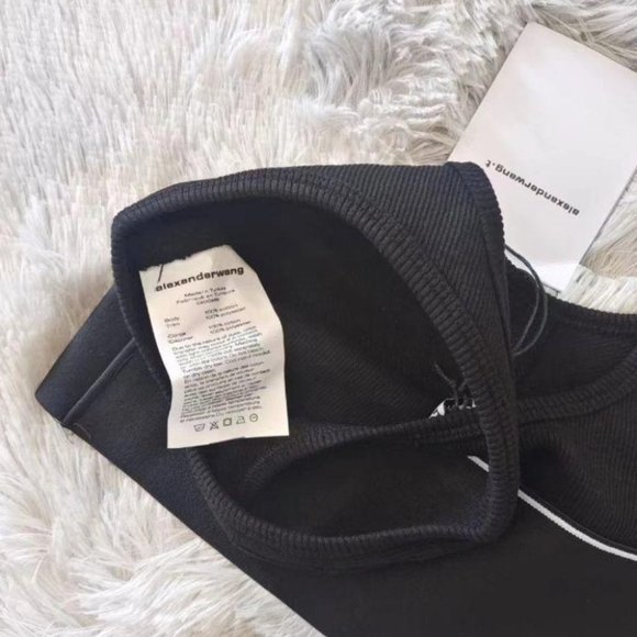 NWT Alexander Wang Logo Elastic Bra Tank Top - Picture 4 of 5